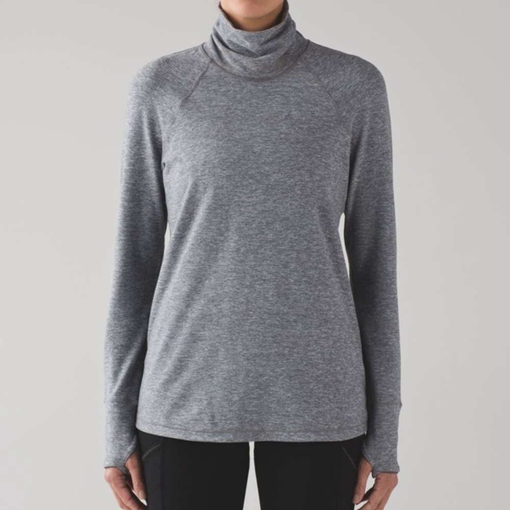 Women’s 10 Lululemon Hill And Valley Turtleneck Grey Heathered Slate / Slate M